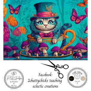 Decoupage Whimsical Theekop Boskat Portret Tissuepapier