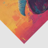 Decoupage Whimsical Vibrant Goat Cowboy Pet Tissuepapier (Detail)