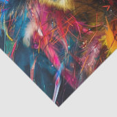 Decoupage Whimsical Vibrant Wackadoodle Ostrich Tissuepapier (Detail)