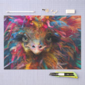 Decoupage Whimsical Vibrant Wackadoodle Ostrich Tissuepapier (Craft)