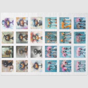 Decoupage Whimsical Wackadoodle Character Club 1 Tissuepapier