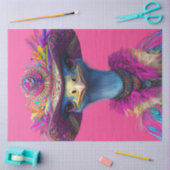 Decoupage Whimsical Wackadoodle Struisvogel in het Tissuepapier (Craft)
