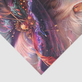 Decoupage Whimsical Witchy Cat Dearing Pet Tissuepapier (Detail)