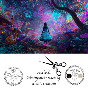 Decoupage Wonderland Pad Psychedelisch Woud Tissuepapier