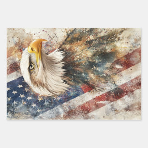 Decoupage Wrapping Paper Amerikaanse vlag adelaar
