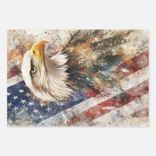 Decoupage Wrapping Paper USA Amerikaanse Vlag Adel (Voorkant 3)