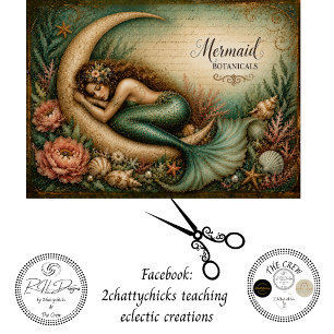 Decoupage Zeemeermin Vintage Oceaan Fantasie Tissuepapier