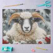 Decoupage Zwart Gezicht Ram Winter Scene Tissuepapier (Craft)