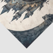 Decoupage - Zwarte Kasteelkoningin - Tissuepapier (Detail)