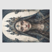 Decoupage - Zwarte Kasteelkoningin - Tissuepapier (Voorkant)