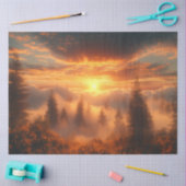 Decoupage Zwarte Woud Duitsland Sunrise Tissuepapier (Craft)