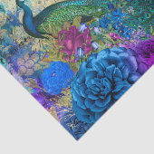 DECOUPAGINA PEACOCK FLORAL COLLAGE TISSUEPAPIER (Detail)