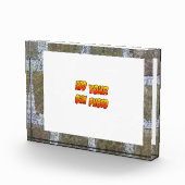 Découpe d'image en briques de jardin. Bloc photo (Droite)