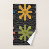 Découpe moderne de Starburst au milieu du siècle (Serviette à main)
