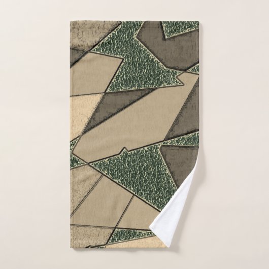 Découpe triangulaire beige sur "arrière - plan ver (Serviette à main)