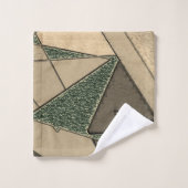 Découpe triangulaire beige sur "arrière - plan ver (Gant de toilette)