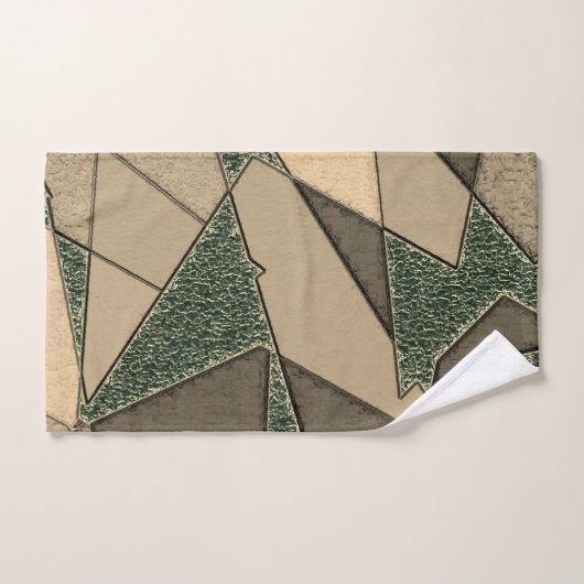 Découpe triangulaire beige sur "arrière - plan ver (Serviette à main)