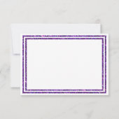 Découpe violette aux rayures - Carte RSVP (Dos)