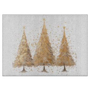 Découper Arbre de Noël d'or, planche à découper, Noël