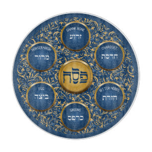 Découper Baroque Bleu Pâque Sèder Planche à Coupe en Ver