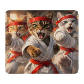 Découper Chats karatéka planche à découper/ cuisine/ chats  (Devant)