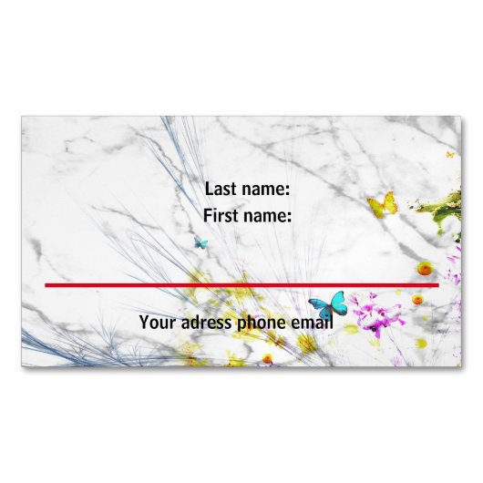 découper et classique Magnet Card quatre votre ent (devant)