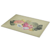 Découper Fruits tropicaux Planche de coupe en verre à vie m (Coin)