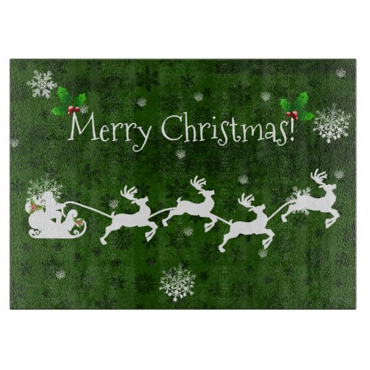 Découper Planche à bascule Père Noël verte (Devant)