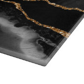 Découper Planche à Challah en Agate Noire Élégante (Coin)