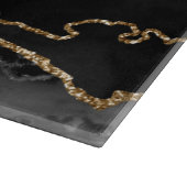 Découper Planche à Challah en Agate Noire Élégante (Coin)