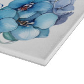 Découper Planche à Challah Shabbat Orchidées Bleues (Coin)
