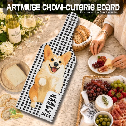 Découper Planche à charcuterie DENNY le Corgi