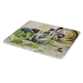 Découper Planche à verre Bois Baril Vin Raisins (Coin)