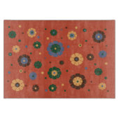 Découper Planche de coupe en verre à fleurs rétro (Devant)