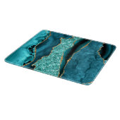 Découper Turquoise Bleu Marbre Or Turquoise Planche à décou (Coin)