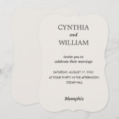 Découpure en relief - Faire-part de mariage (Devant / Derrière)