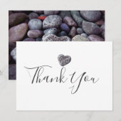 Découverte de cœur de galet Merci (Devant / Derrière)