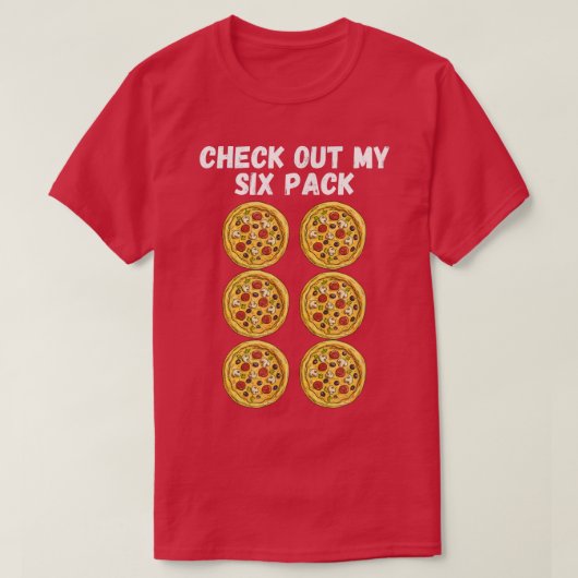 Découvrez Mon T-shirt Pizza Six Pack (Design devant)