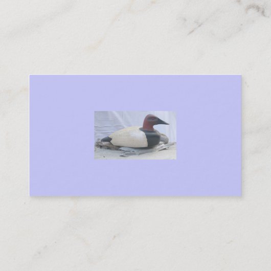 Décoy Canvasback #1 Cartes de visite (Dos)