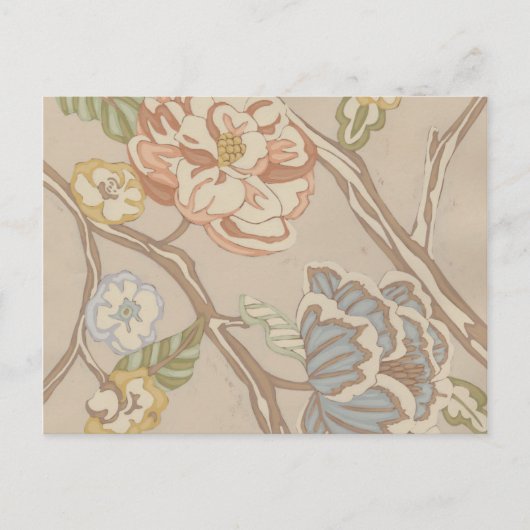 Decratief Organza Chintz Floral Design Briefkaart (Voorkant)