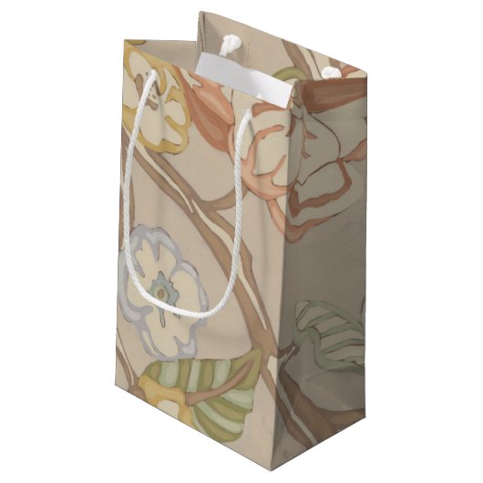 Decratief Organza Chintz Floral Design Klein Cadeauzakje (Achterkant Gekanteld)