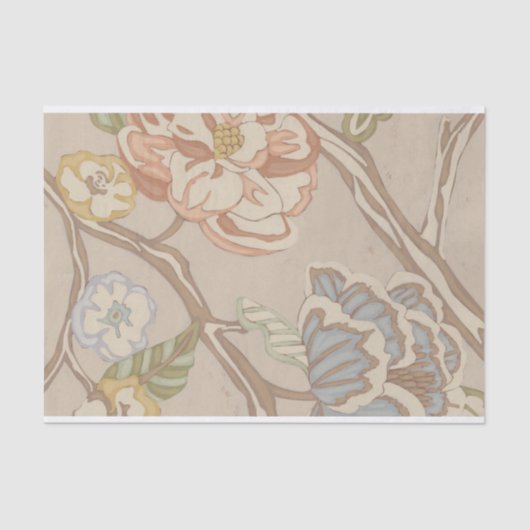 Decratief Organza Chintz Floral Design Tissuepapier (Voorkant)