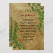 Décret faire-part de mariage médiéval modèle (Devant / Derrière)
