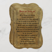 Décret faire-part de mariage médiéval modèle (Devant / Derrière)