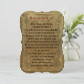 Décret faire-part de mariage médiéval modèle (Debout devant)