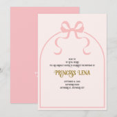 Décret royal de la princesse Invitation d'annivers (Devant / Derrière)