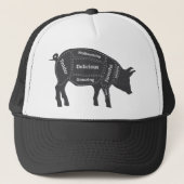 Decriptive Pig Primal Map Trucker Pet (Voorkant)