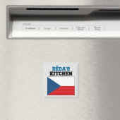 Deda's keuken met vlag van Tsjechië Magneet (Insitu (Vaatwasser))