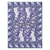 Dedham Blue en White Rabbit Ceramic Tegel Tableclo Tafelkleed (Voorkant)