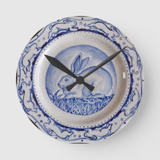"Dedham Blue" et blanche horloge de conception de (Recto)
